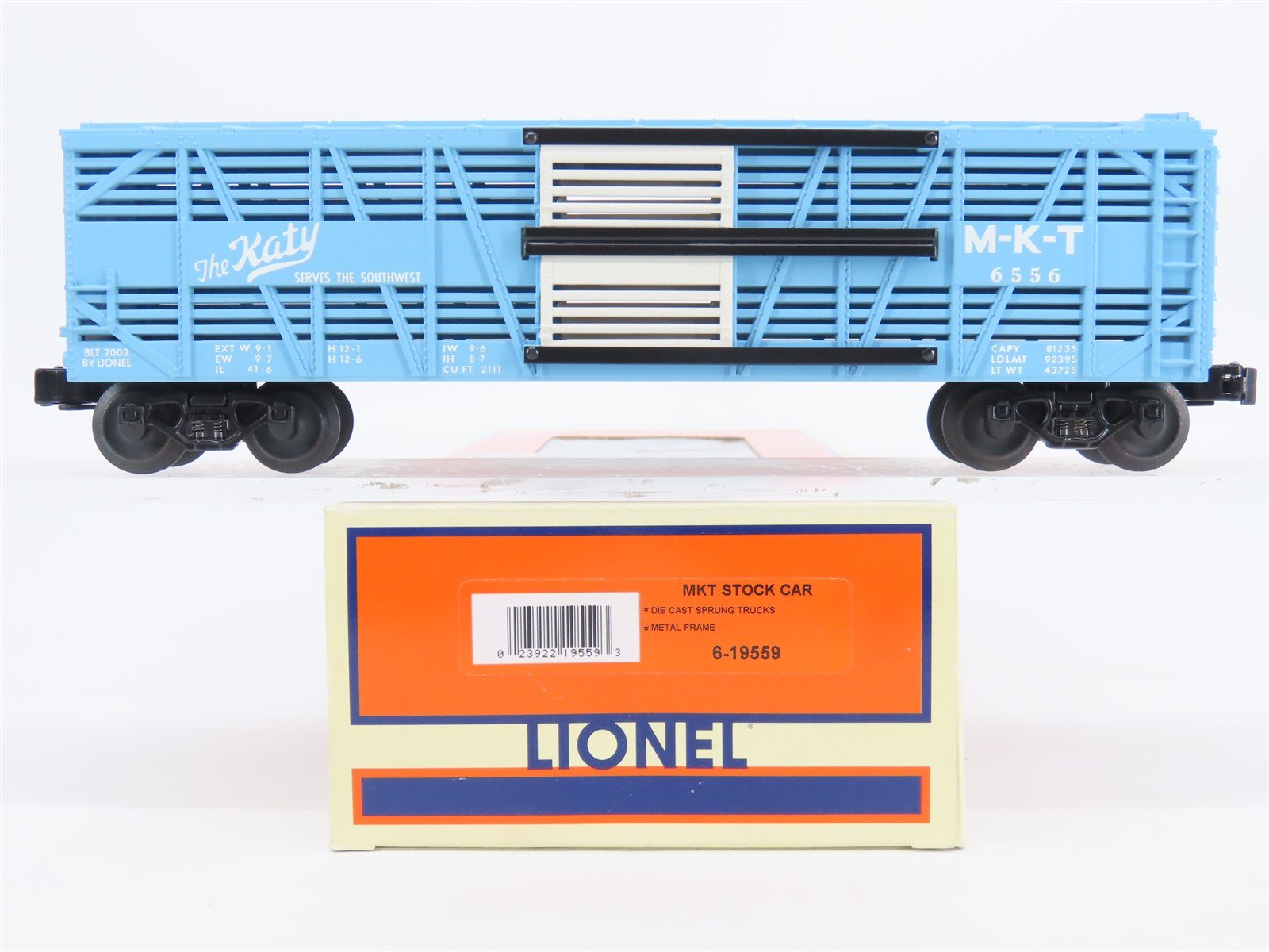 O Gauge 3-Rail Lionel 6-19559 MKT Missouri Kansas Texas "Katy" Stock Car #6556