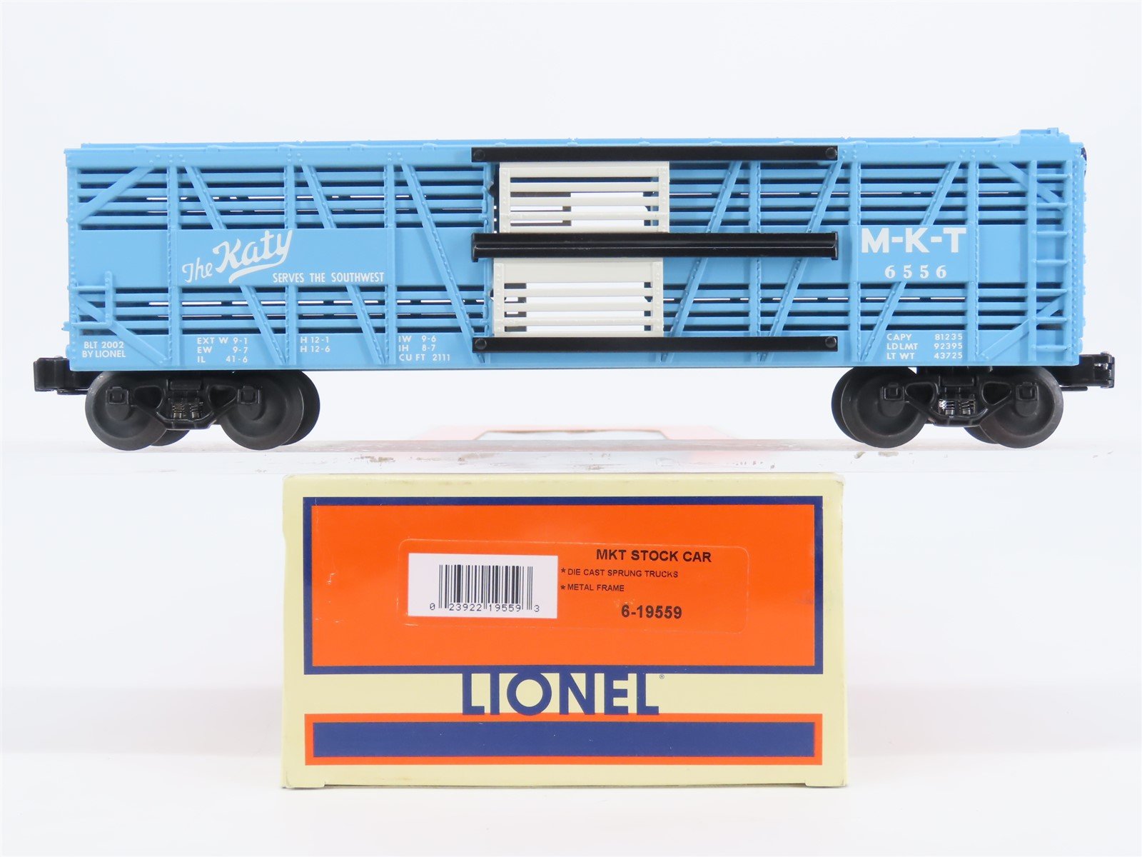 O Gauge 3-Rail Lionel 6-19559 MKT Missouri Kansas Texas "Katy" Stock Car #6556