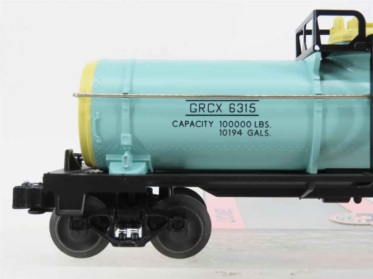O Gauge 3-Rail Lionel 6-26164 The Girl&#39;s Train GRCX Single Dome Tank Car #6315