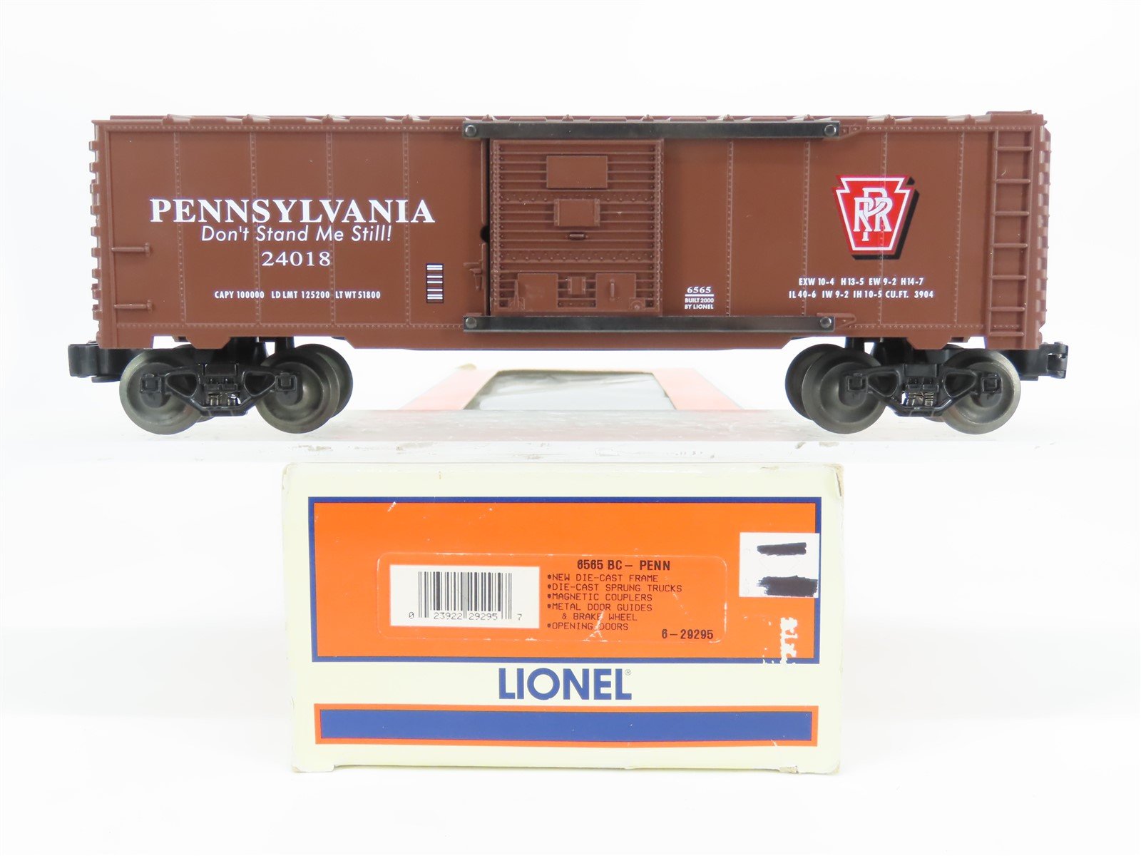 O Gauge 3-Rail Lionel 6-29295 PRR "Don't Stand Me Still" Box Car #24018