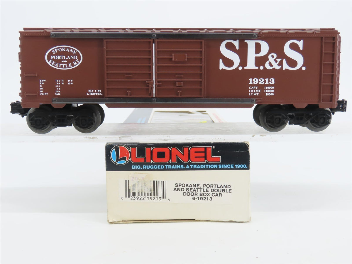 O Gauge 3-Rail Lionel 6-19213 SP&amp;S Spokane Portland &amp; Seattle Box Car #19213