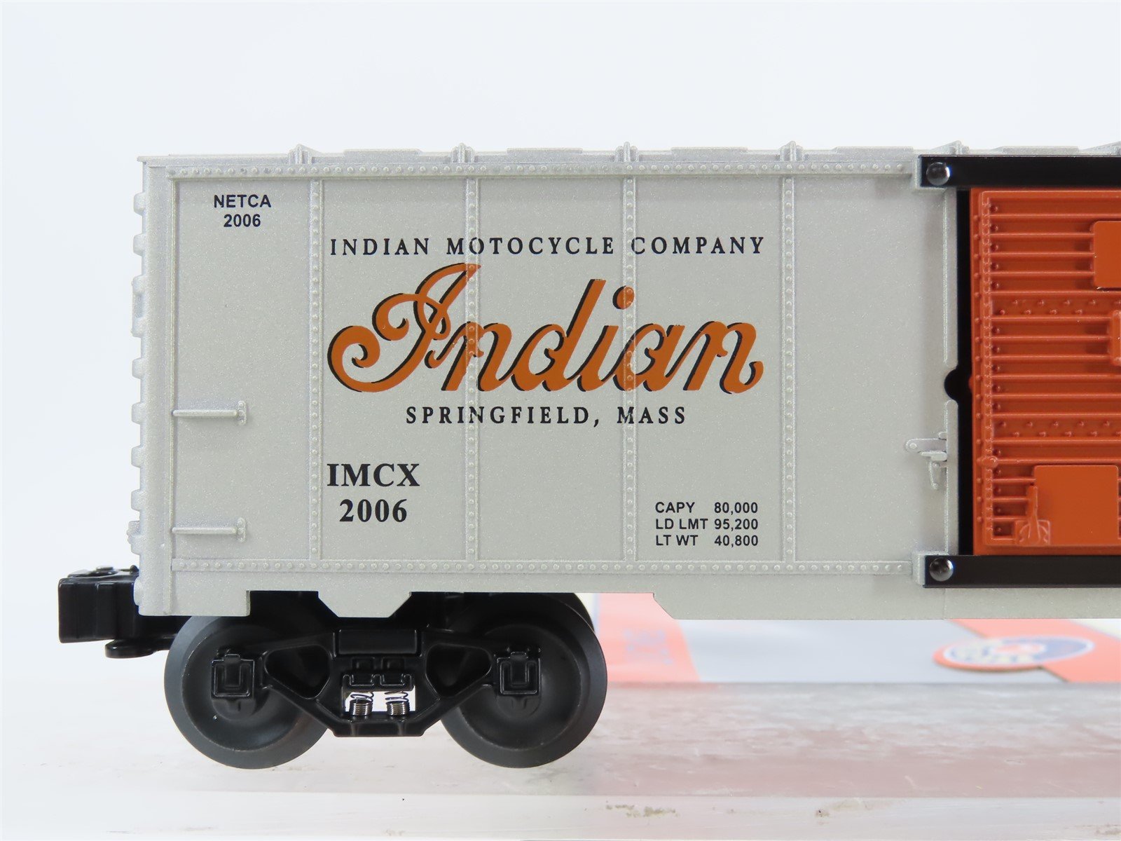 O Gauge 3-Rail Lionel 6-52418 NETCA 2006 IMCX Indian Motorcycle Box Car