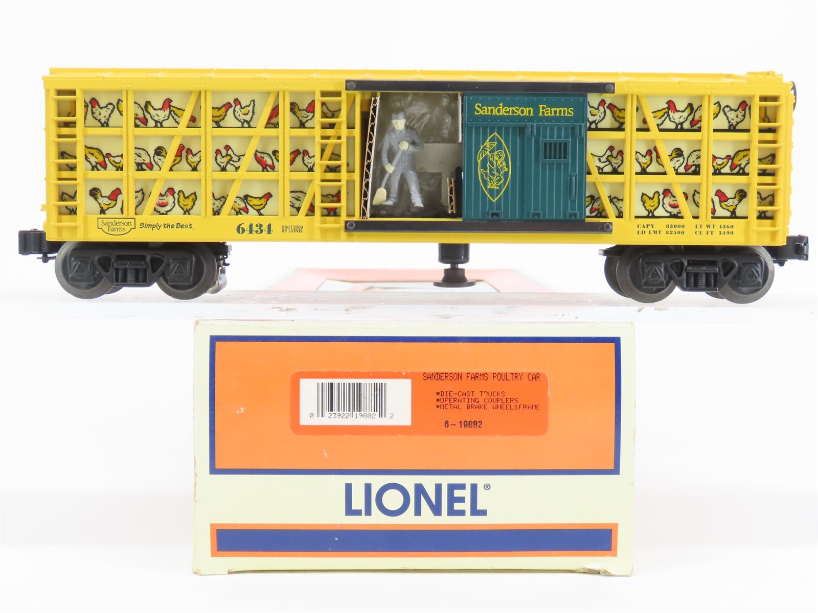 O Gauge 3-Rail Lionel 6-19892 Sanderson Farms Poultry Car #6434