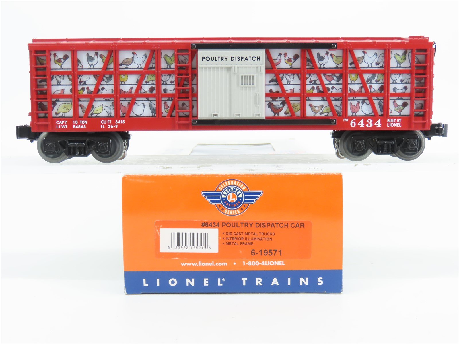 O Gauge 3-Rail Lionel 6-19571 Lionel Poultry Dispatch Car #6434