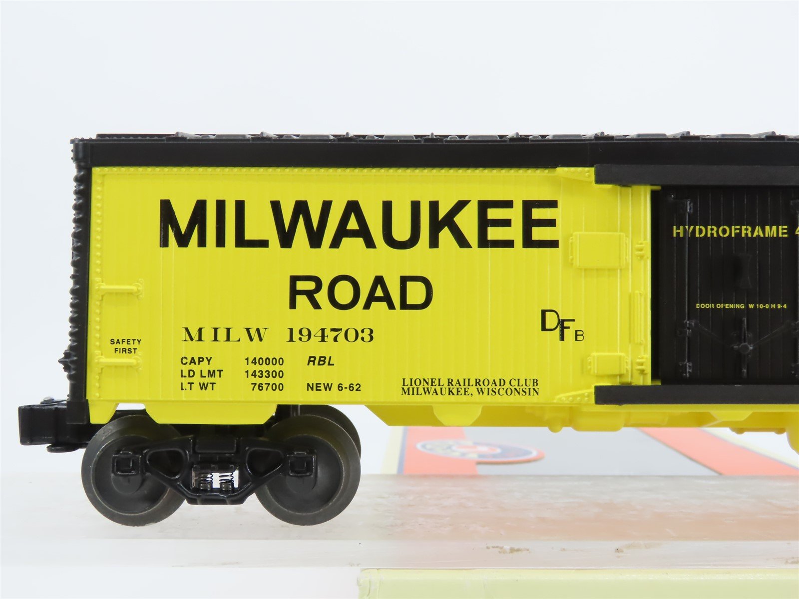 O Gauge 3-Rail Lionel 6-52297 MILW 2003 Milwaukee Railroad Club Reefer #194703