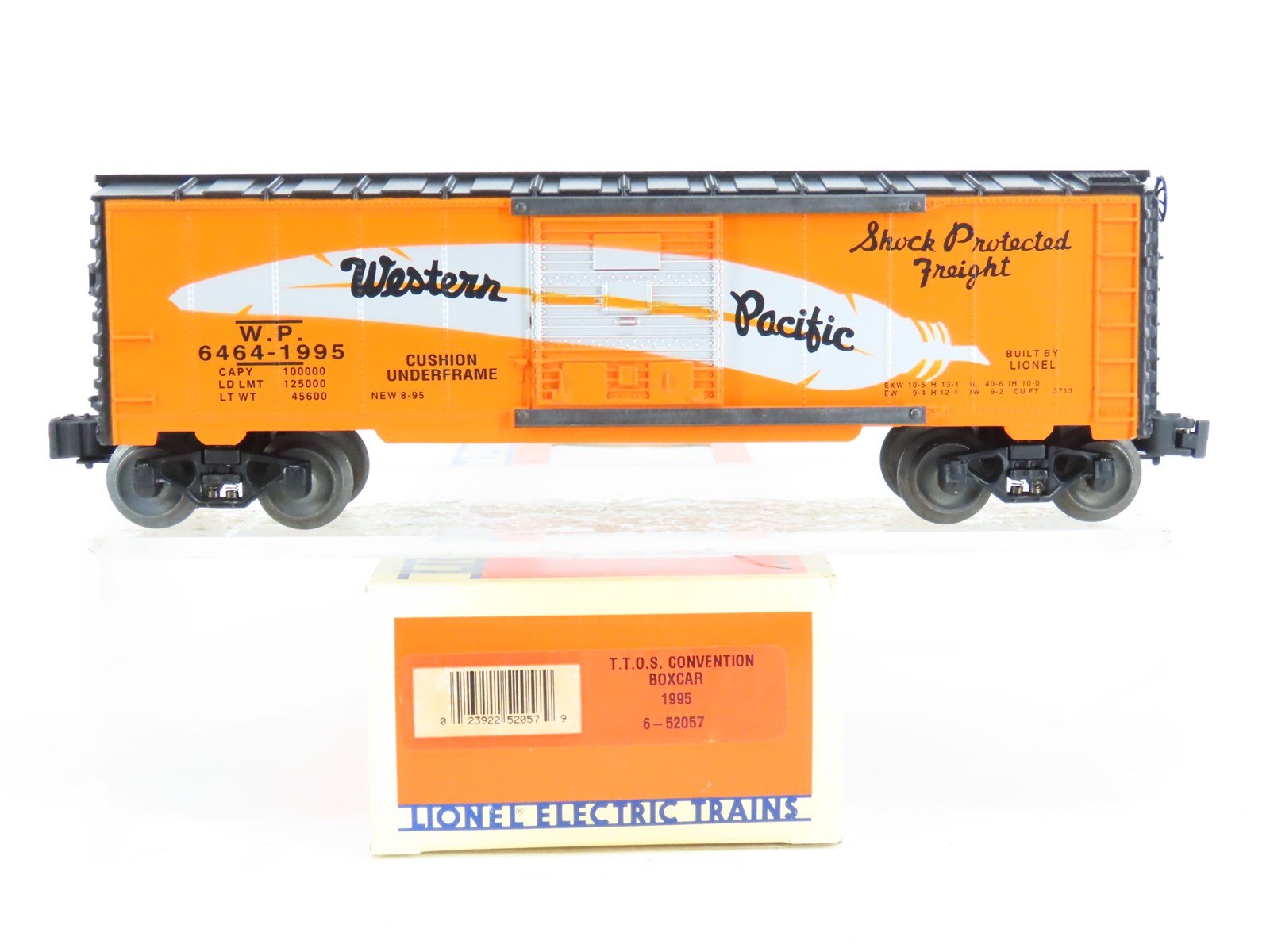 O Gauge 3-Rail Lionel 6-52057 TTOS 1995 WP Western Pacific Boxcar #6464-1995