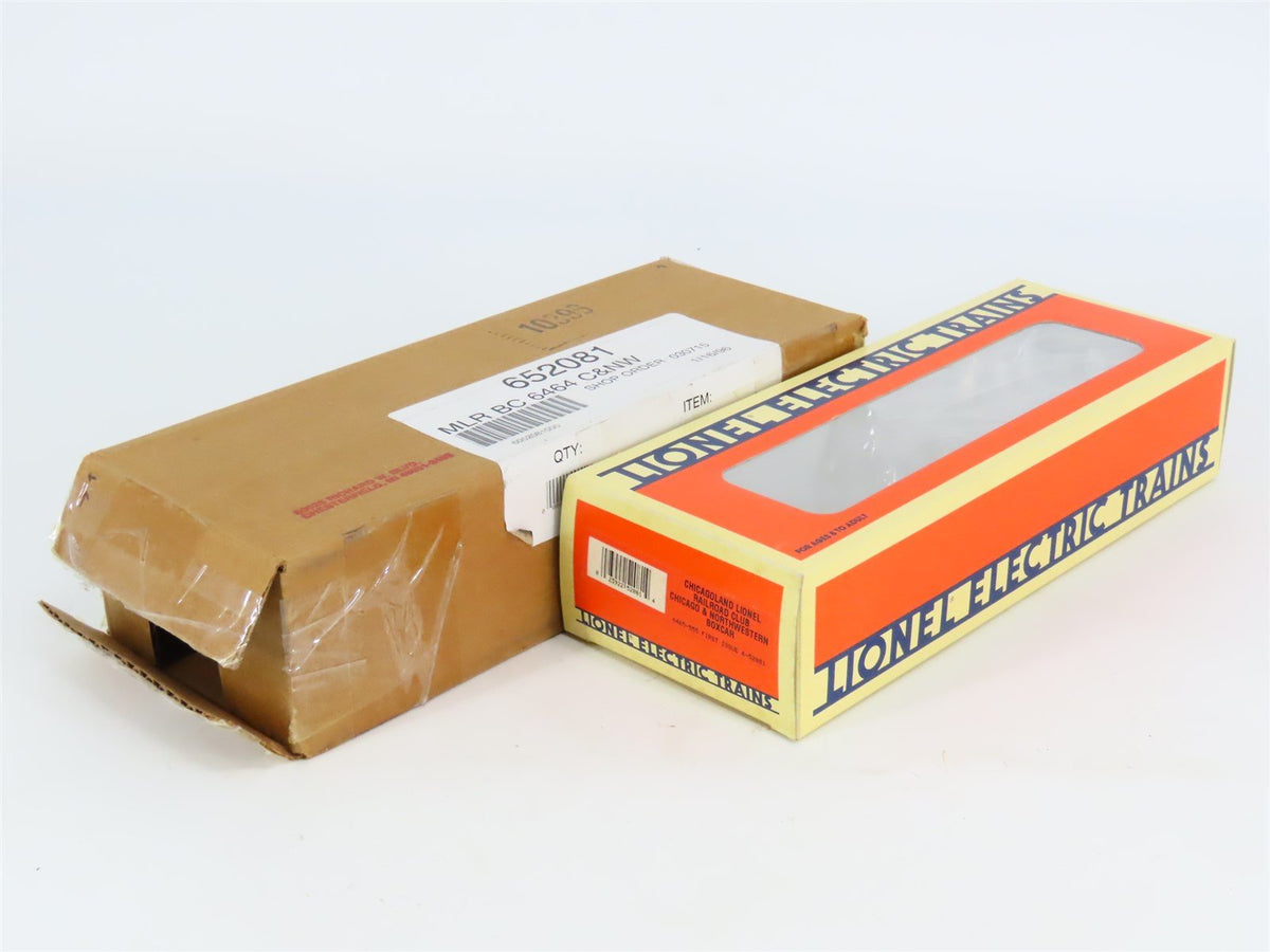 O Gauge 3-Rail Lionel 6-52001 CNW Railway Chicagoland Club Boxcar #6464-555