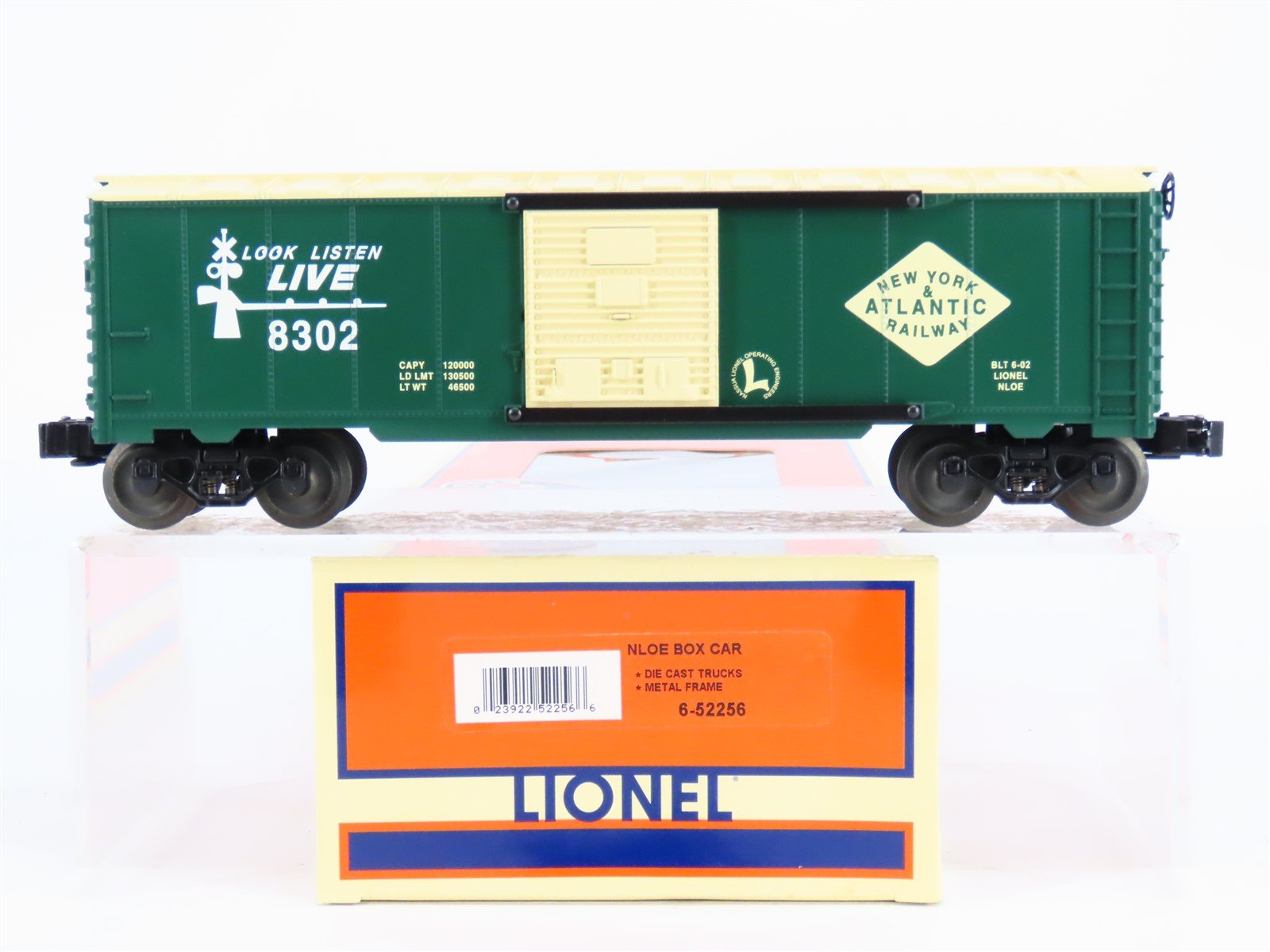 O 3-Rail Lionel 6-52256 New York & Atlantic "Operation Lifesaver" Boxcar #8302