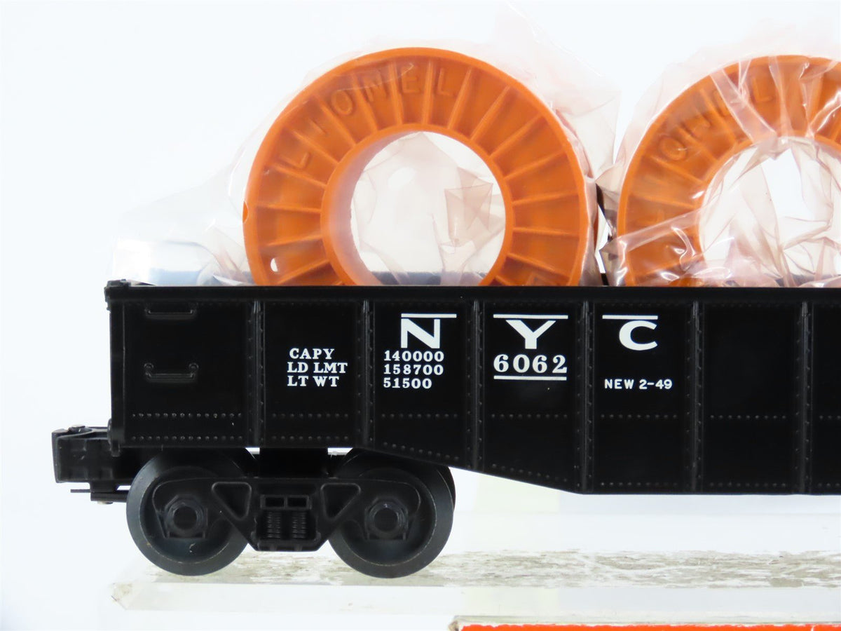 O Gauge 3-Rail Lionel 6-27735 NYC New York Central Gondola #6062 w/Coil Loads