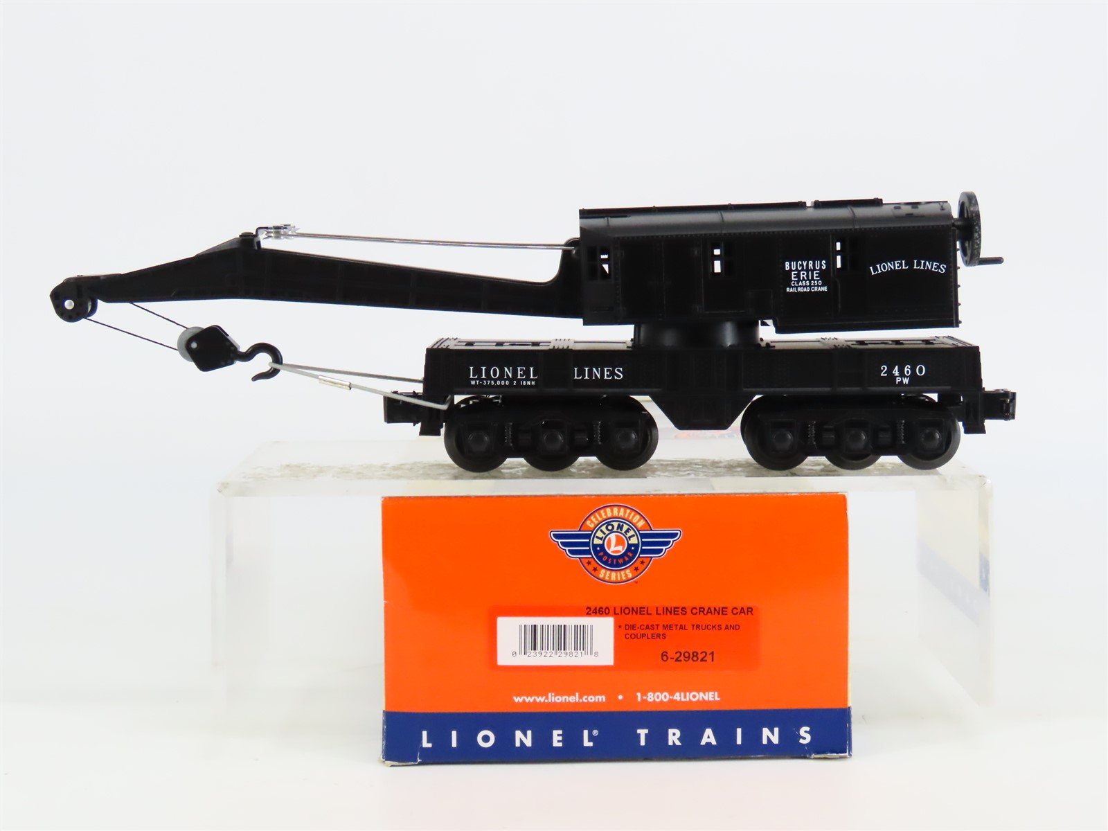 O Gauge 3-Rail Lionel 6-29821 Lionel Lines 2460 Crane Car #2640