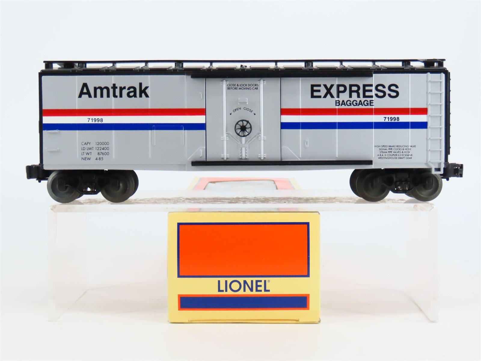 O Gauge 3-Rail Lionel Amtrak Express Baggage Boxcar #71998