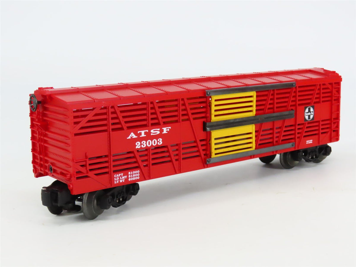 O Gauge 3-Rail Lionel 6-19553 ATSF Santa Fe Stock Car #23003