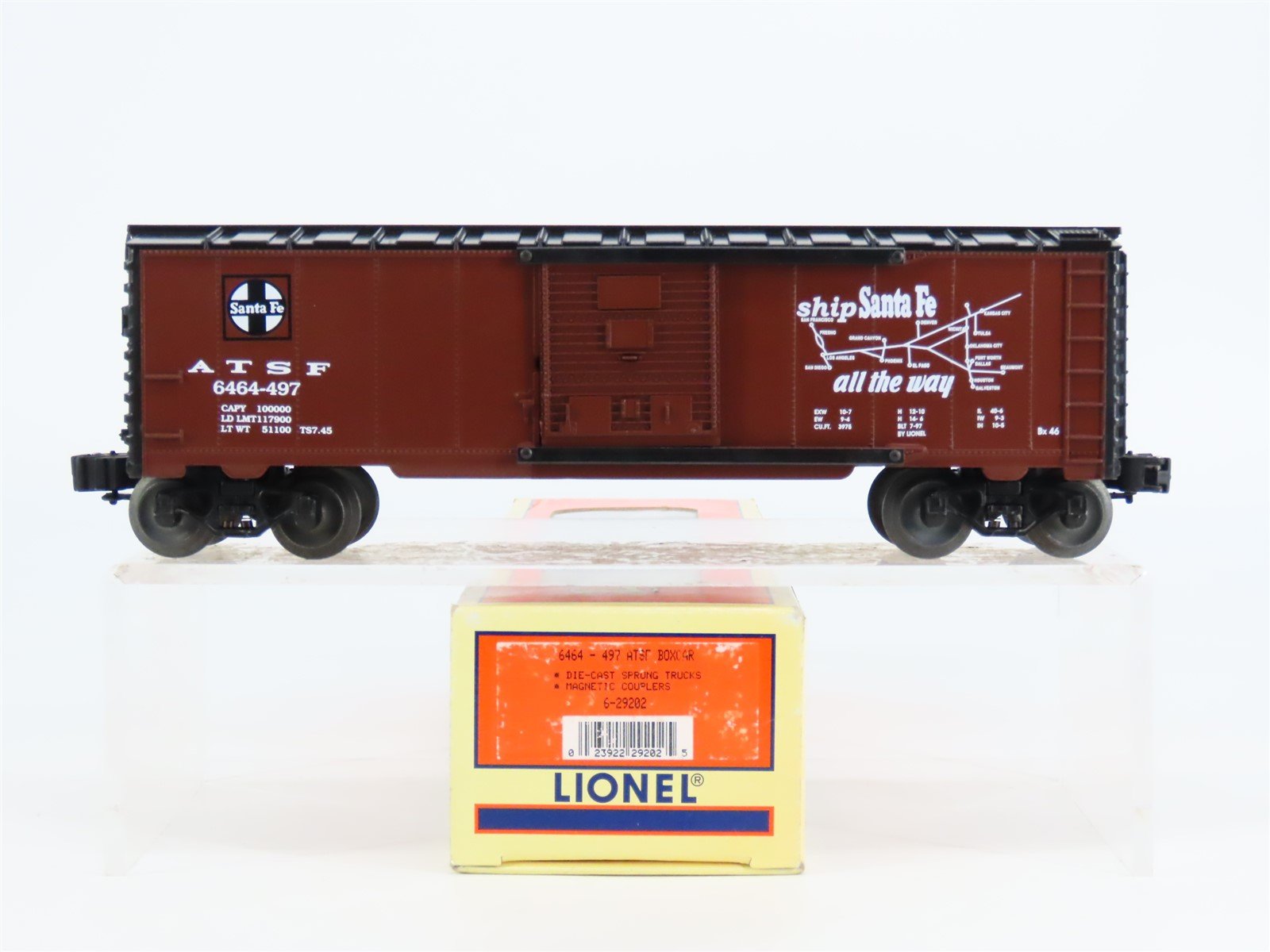 O Gauge 3-Rail Lionel 6-29202 ATSF Santa Fe "El Capitan" Boxcar #6464-497