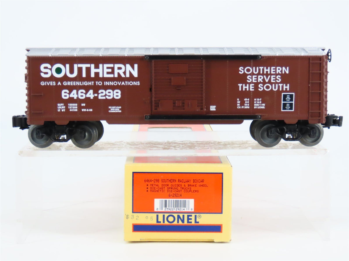 O Gauge 3-Rail Lionel 6-29214 Southern &quot;Serves The South&quot; Boxcar #6464-298