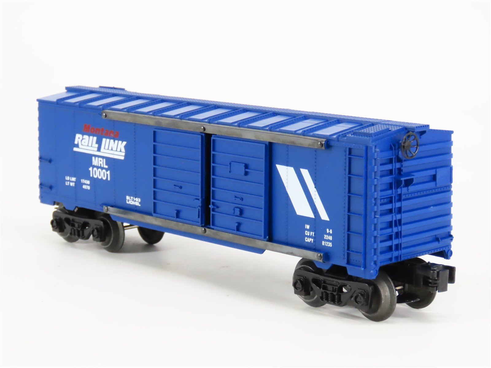 O Gauge 3-Rail Lionel 6-19251 MRL Montana Rail Link Double Door Boxcar #10001