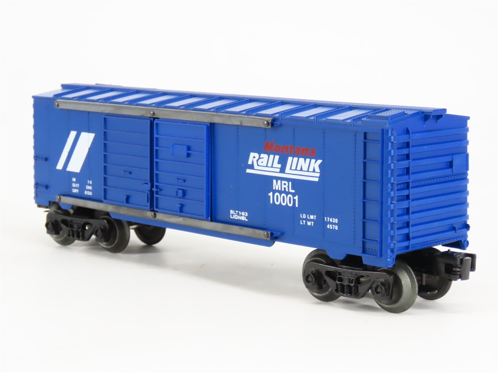 O Gauge 3-Rail Lionel 6-19251 MRL Montana Rail Link Double Door Boxcar #10001