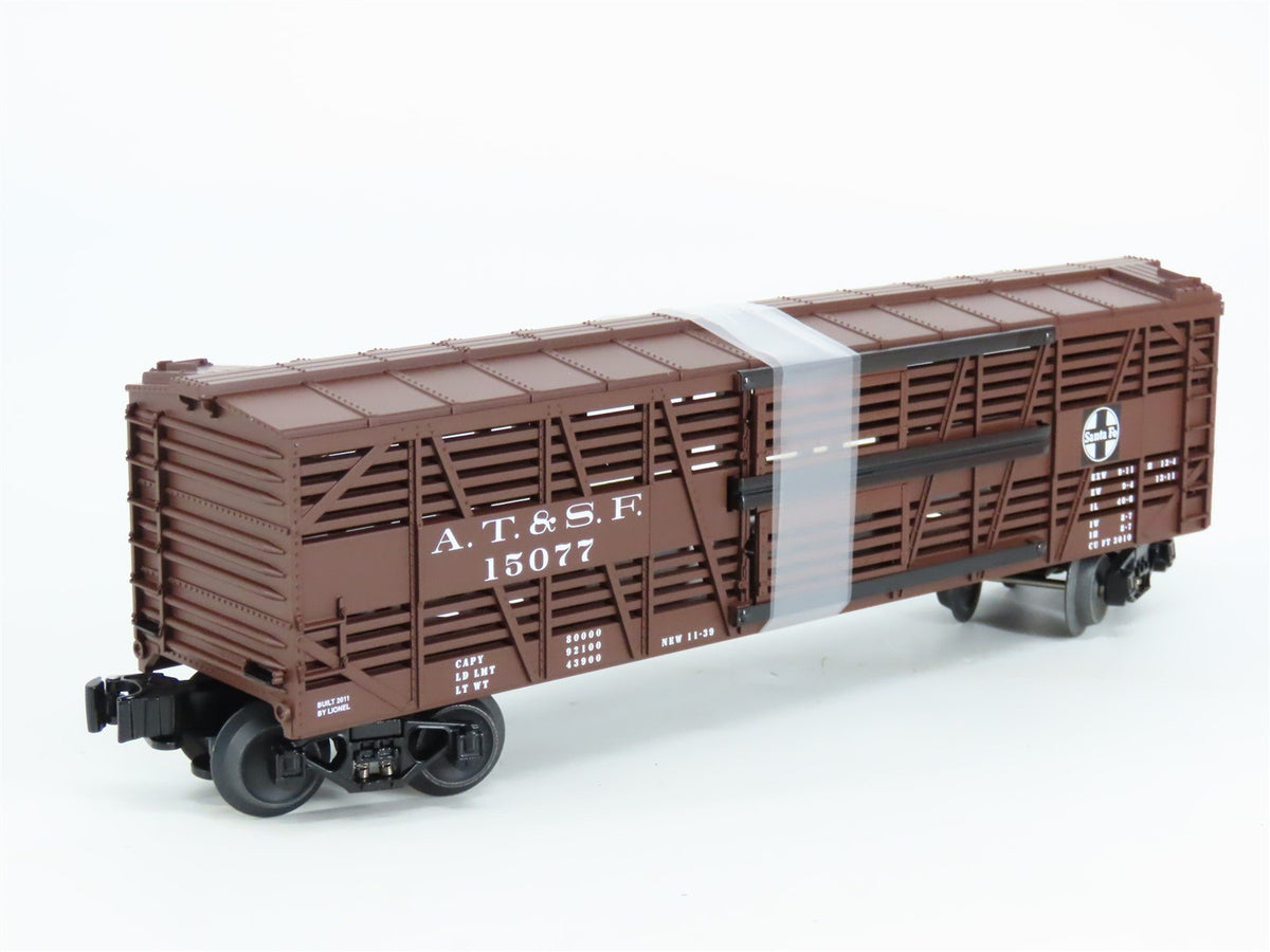O Gauge 3-Rail Lionel 6-15077 ATSF Santa Fe Stock Car #15077