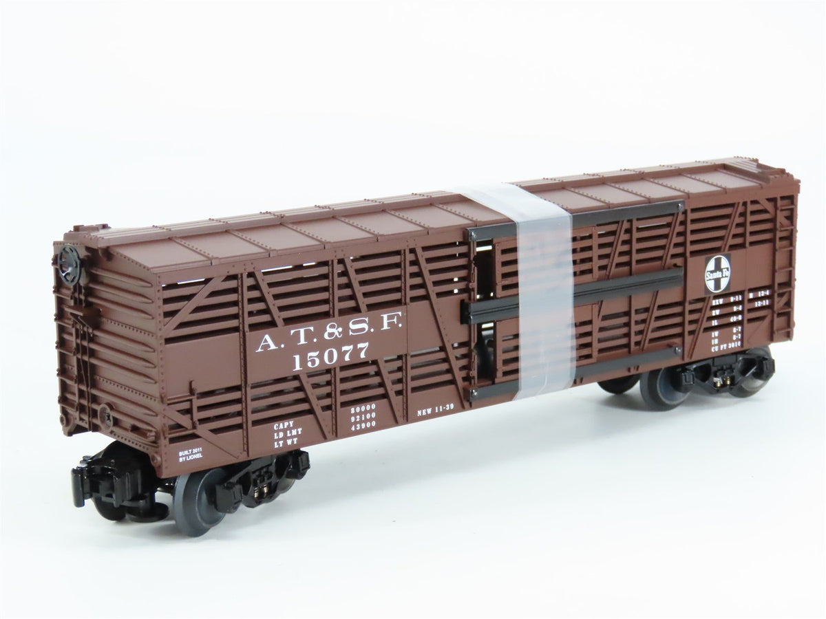 O Gauge 3-Rail Lionel 6-15077 ATSF Santa Fe Stock Car #15077