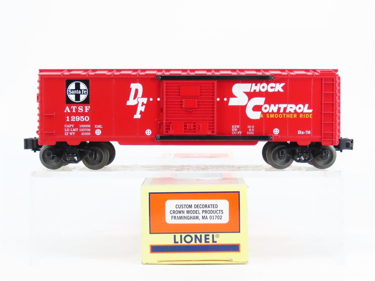 O Gauge 3-Rail Lionel ATSF Santa Fe &quot;Shock Control&quot; Boxcar #12950 Pro Custom