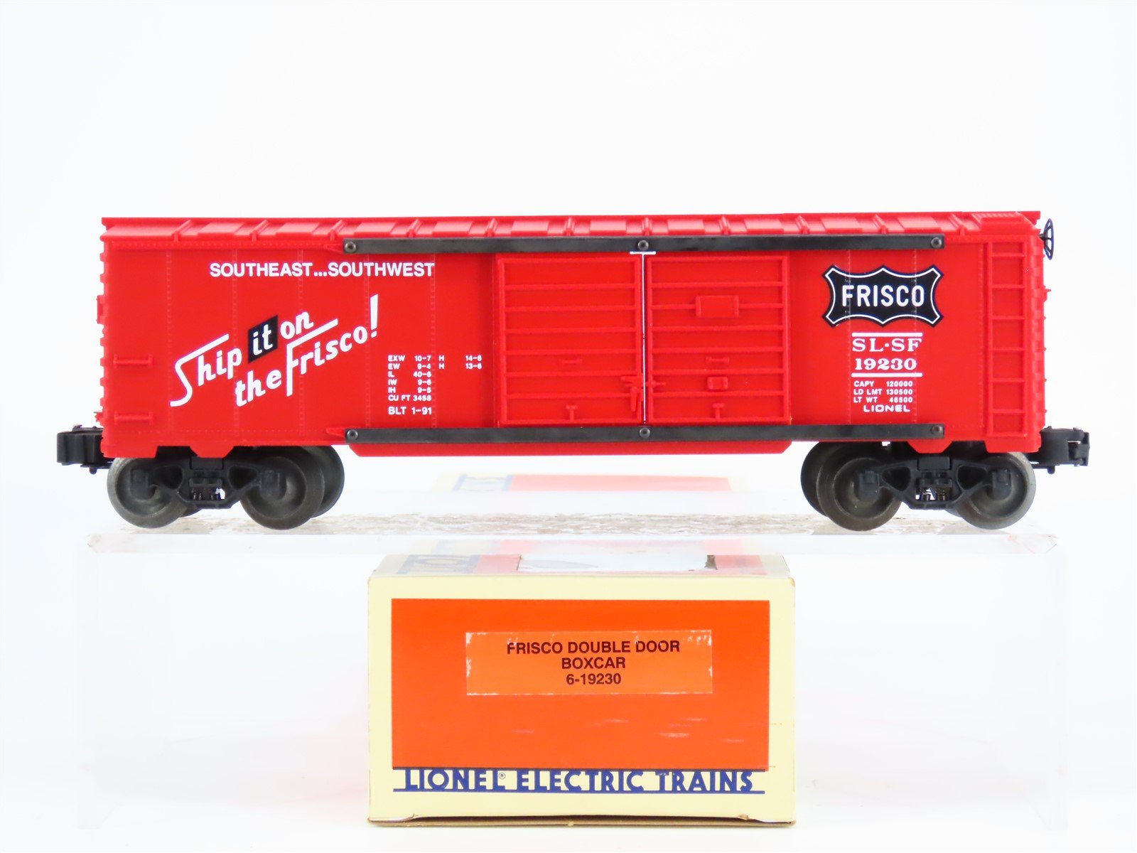O Gauge 3-Rail Lionel 6-19230 SLSF Frisco "Ship It On Frisco" Boxcar #19230