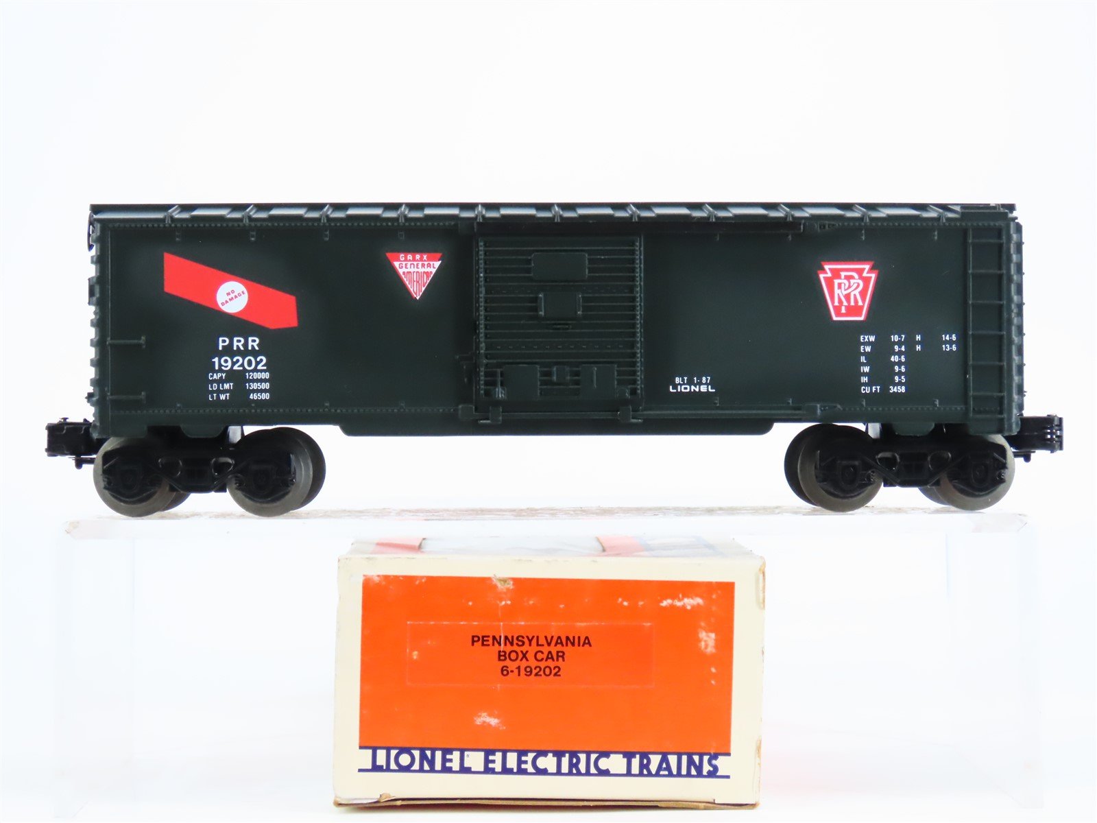 O Gauge 3-Rail Lionel 6-19202 PRR Pennsylvania "Grax General" Boxcar #19202