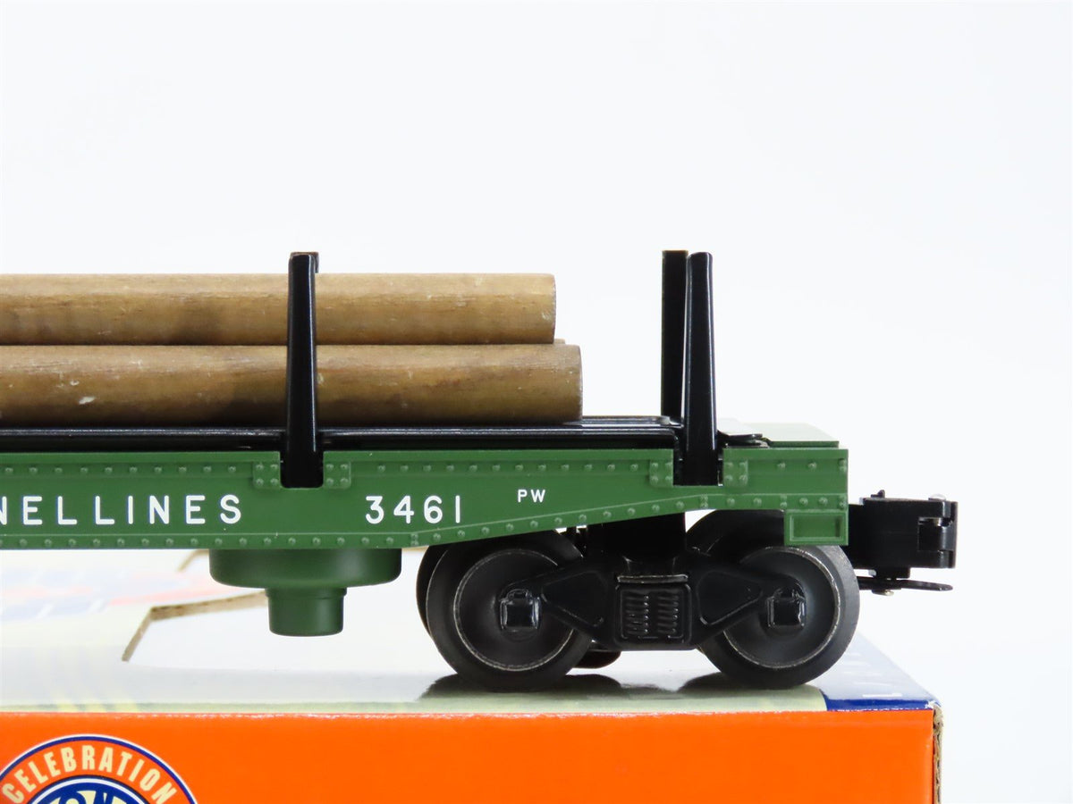 O Gauge 3-Rail Lionel 6-36739 #3461 Lionel Lines Log Dump Flatcar #3461 w/Load