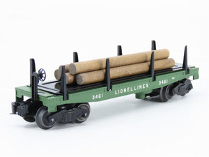 O Gauge 3-Rail Lionel 6-36739 #3461 Lionel Lines Log Dump Flatcar #3461 w/Load
