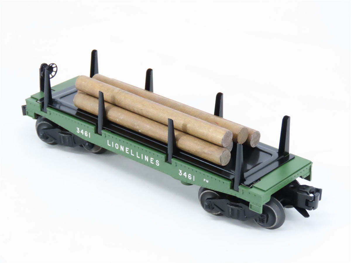 O Gauge 3-Rail Lionel 6-36739 #3461 Lionel Lines Log Dump Flatcar #3461 w/Load