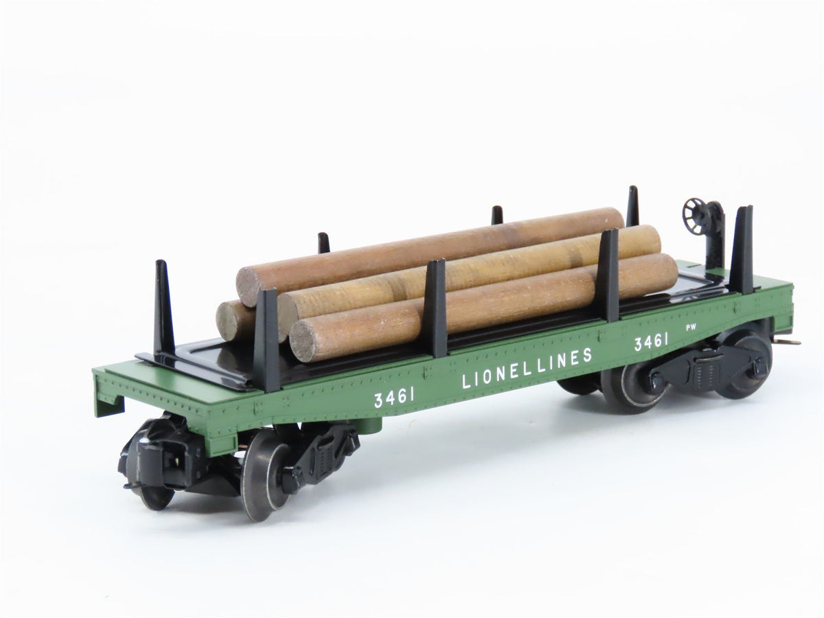 O Gauge 3-Rail Lionel 6-36739 #3461 Lionel Lines Log Dump Flatcar #3461 w/Load