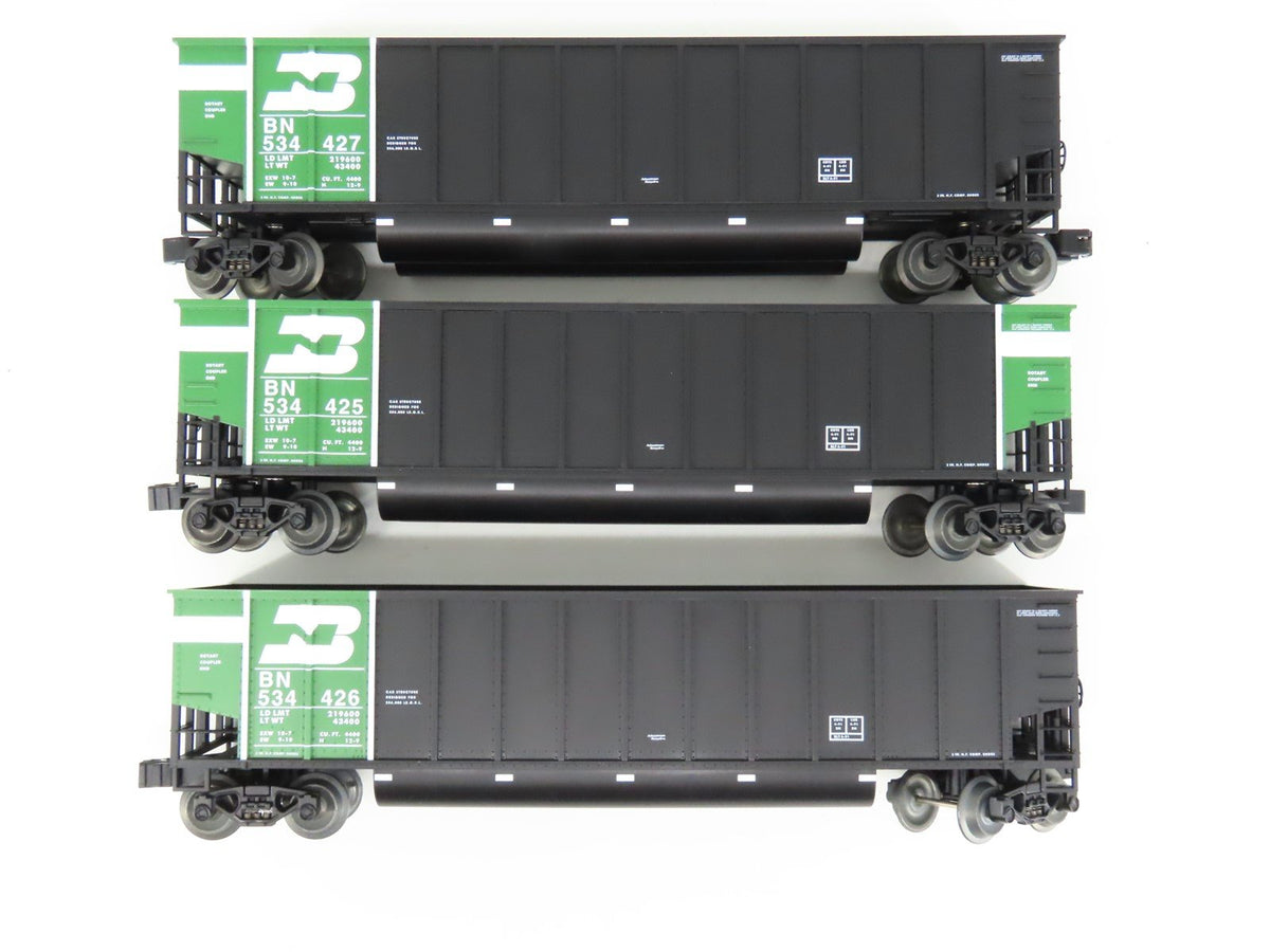 O Gauge 3-Rail Lionel 6-17417 BN Burlington Northern Bathtub Gondola 3-Car Pack
