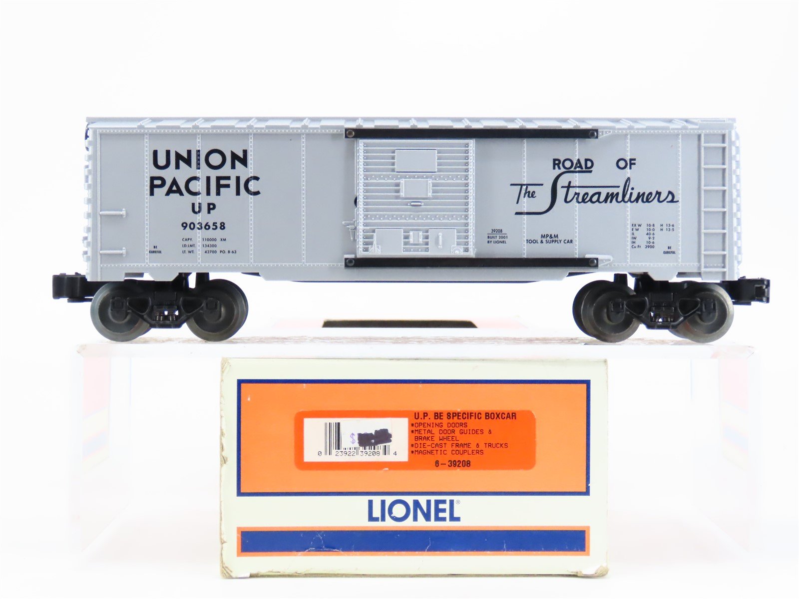 O Gauge 3-Rail Lionel 6-39208 UP Union Pacific Boxcar #903658