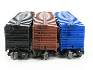O Gauge 3-Rail Lionel 6-19272 6464 Series #4 BAR/PRR/SP Boxcar 3-Pack