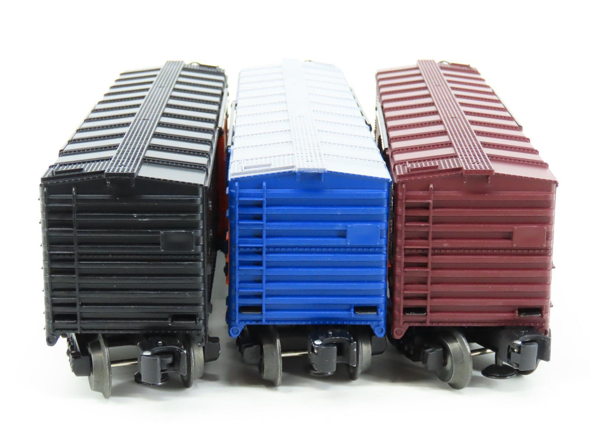 O Gauge 3-Rail Lionel 6-19292 6464 Series VI B&amp;O/MKT/NH Boxcar 3-Pack