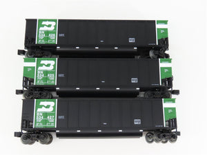 O Gauge 3-Rail Lionel 6-17417 BN Burlington Northern Bathtub Gondola 3-Car Pack