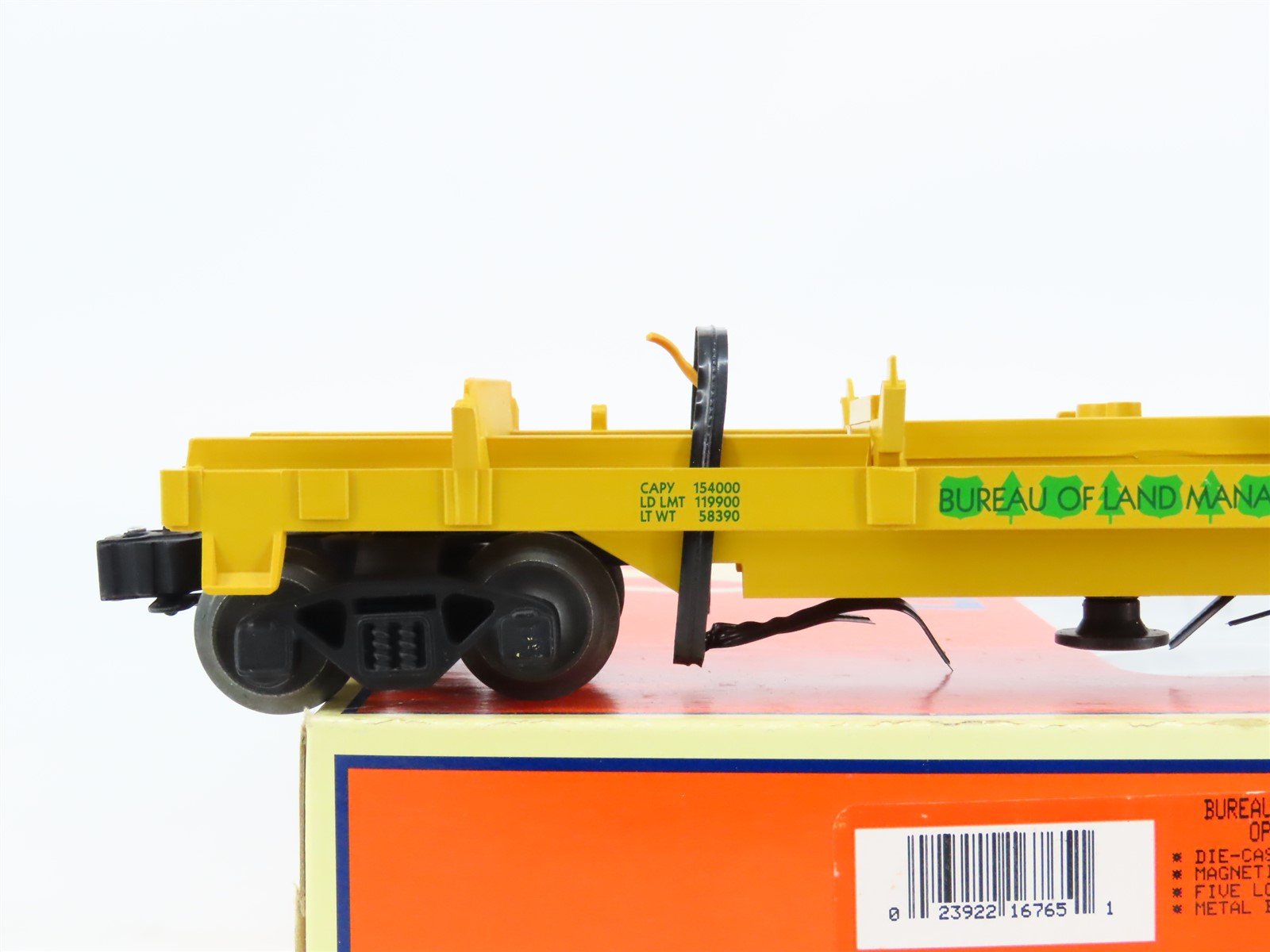 O Gauge 3-Rail Lionel 6-16765 Bureau of Land Management Operating Log Car #3351