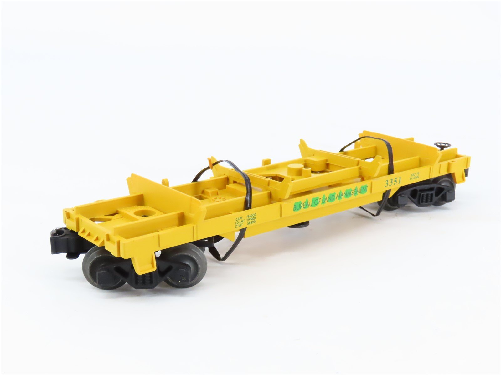 O Gauge 3-Rail Lionel 6-16765 Bureau of Land Management Operating Log Car #3351