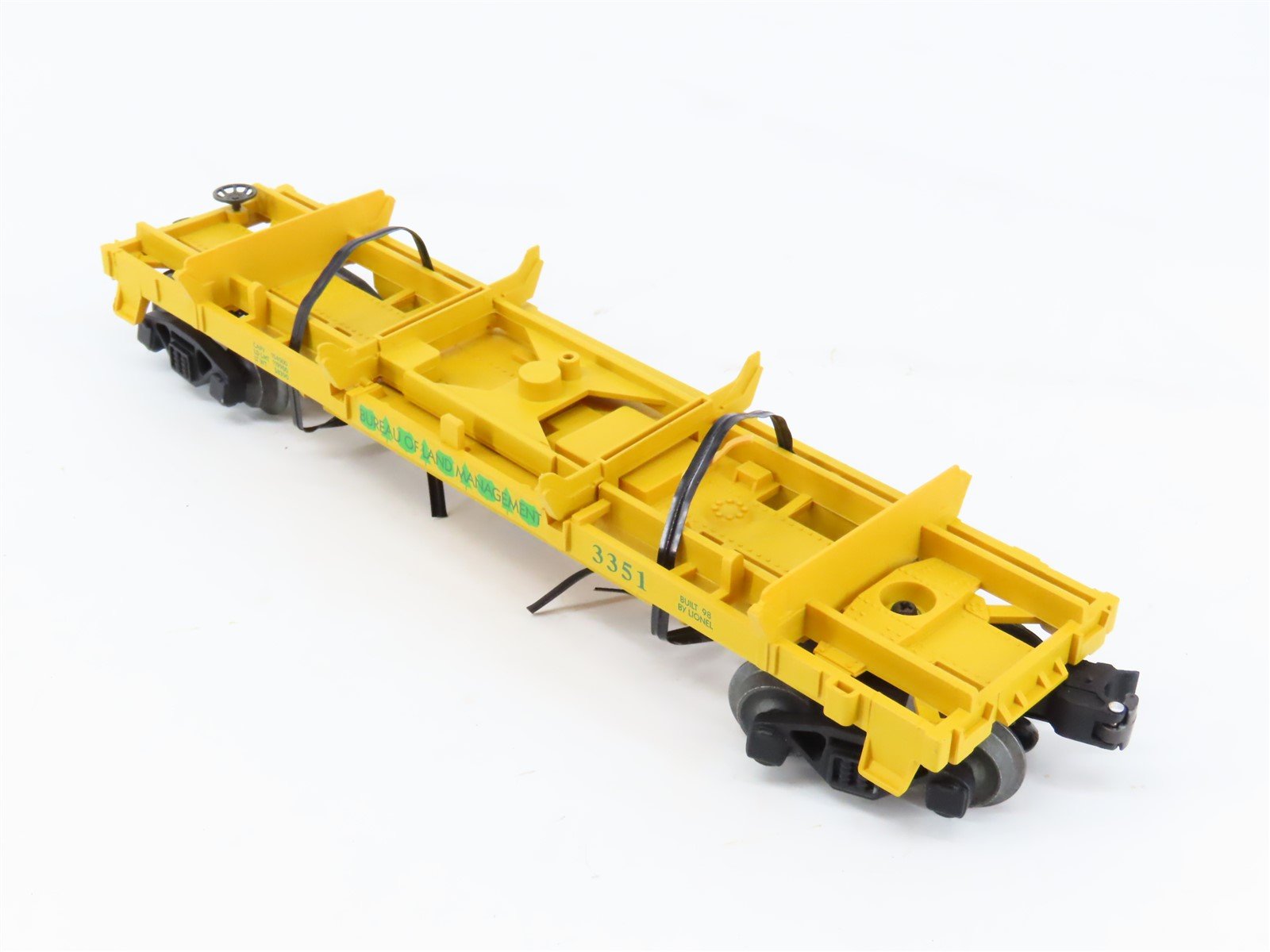 O Gauge 3-Rail Lionel 6-16765 Bureau of Land Management Operating Log Car #3351