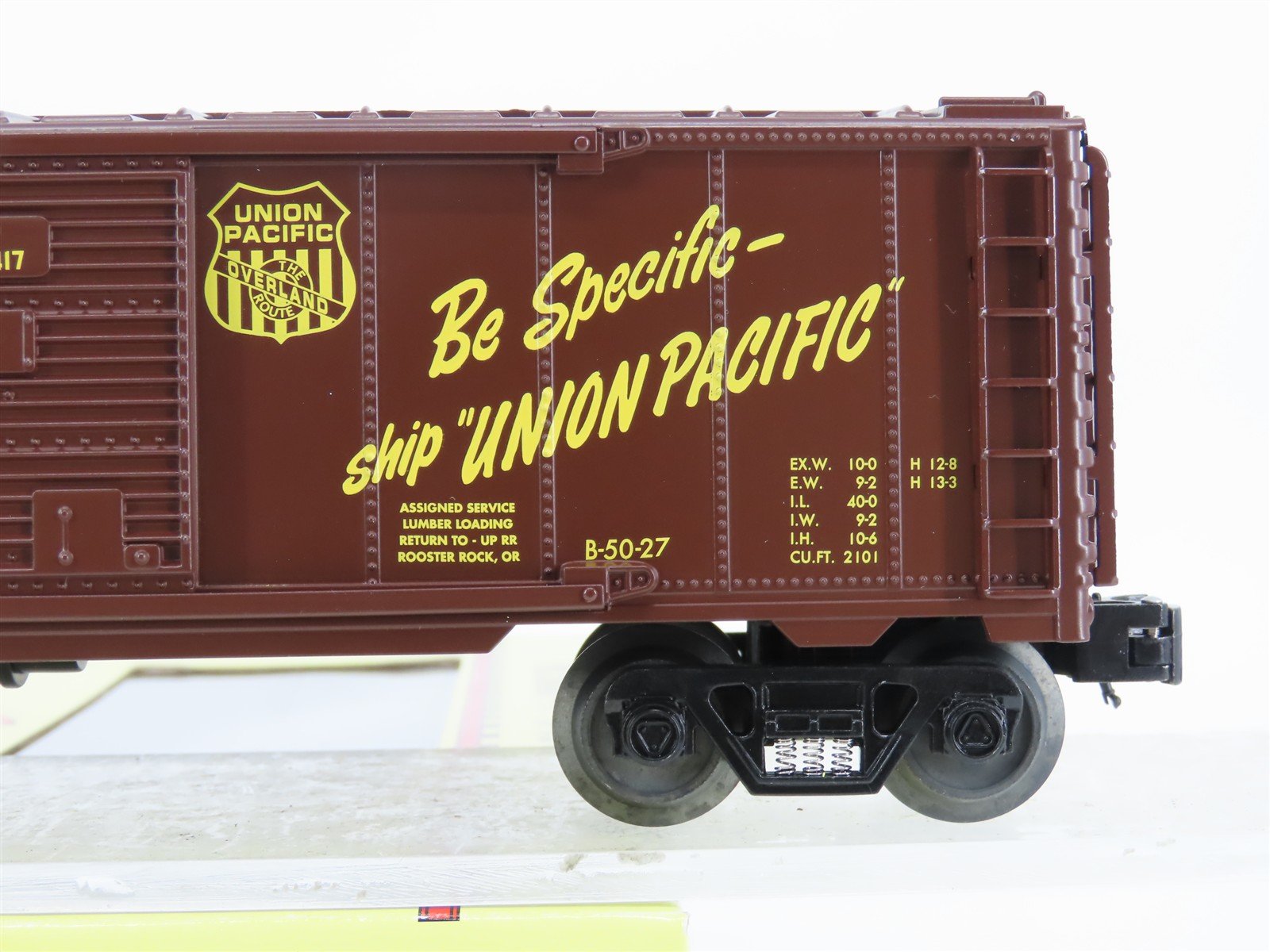 O Gauge 3-Rail Aristocraft 96417A UP Union Pacific Box Car w/Brakeman Figure