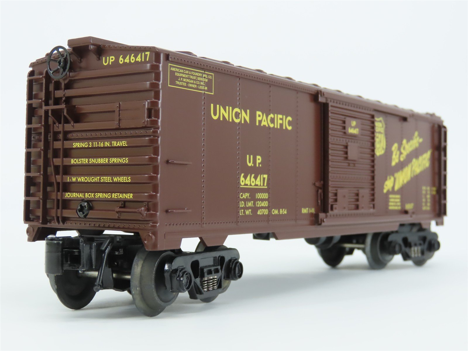 O Gauge 3-Rail Aristocraft 96417A UP Union Pacific Box Car w/Brakeman Figure