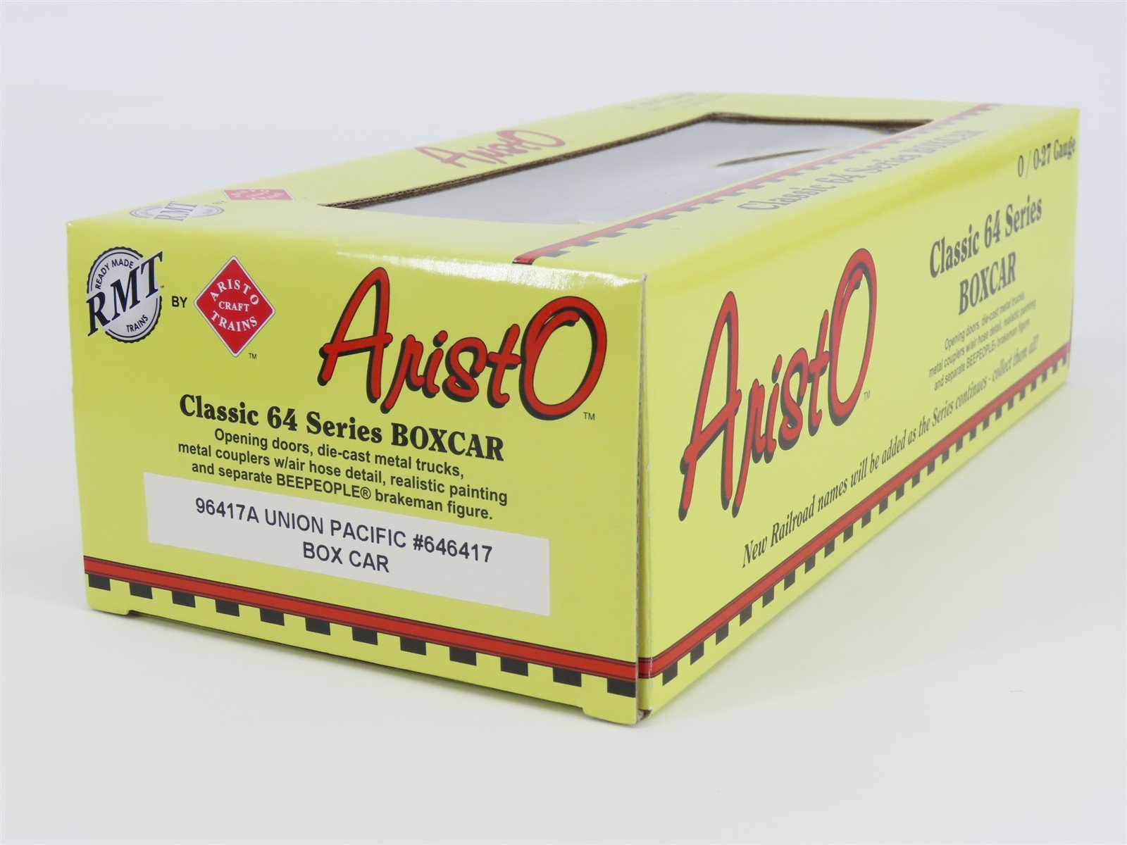 O Gauge 3-Rail Aristocraft 96417A UP Union Pacific Box Car w/Brakeman Figure