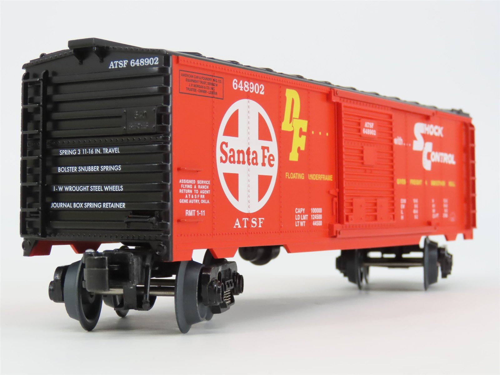 O Gauge 3-Rail Aristocraft 96414B ATSF Santa Fe Box Car w/Brakeman #648902