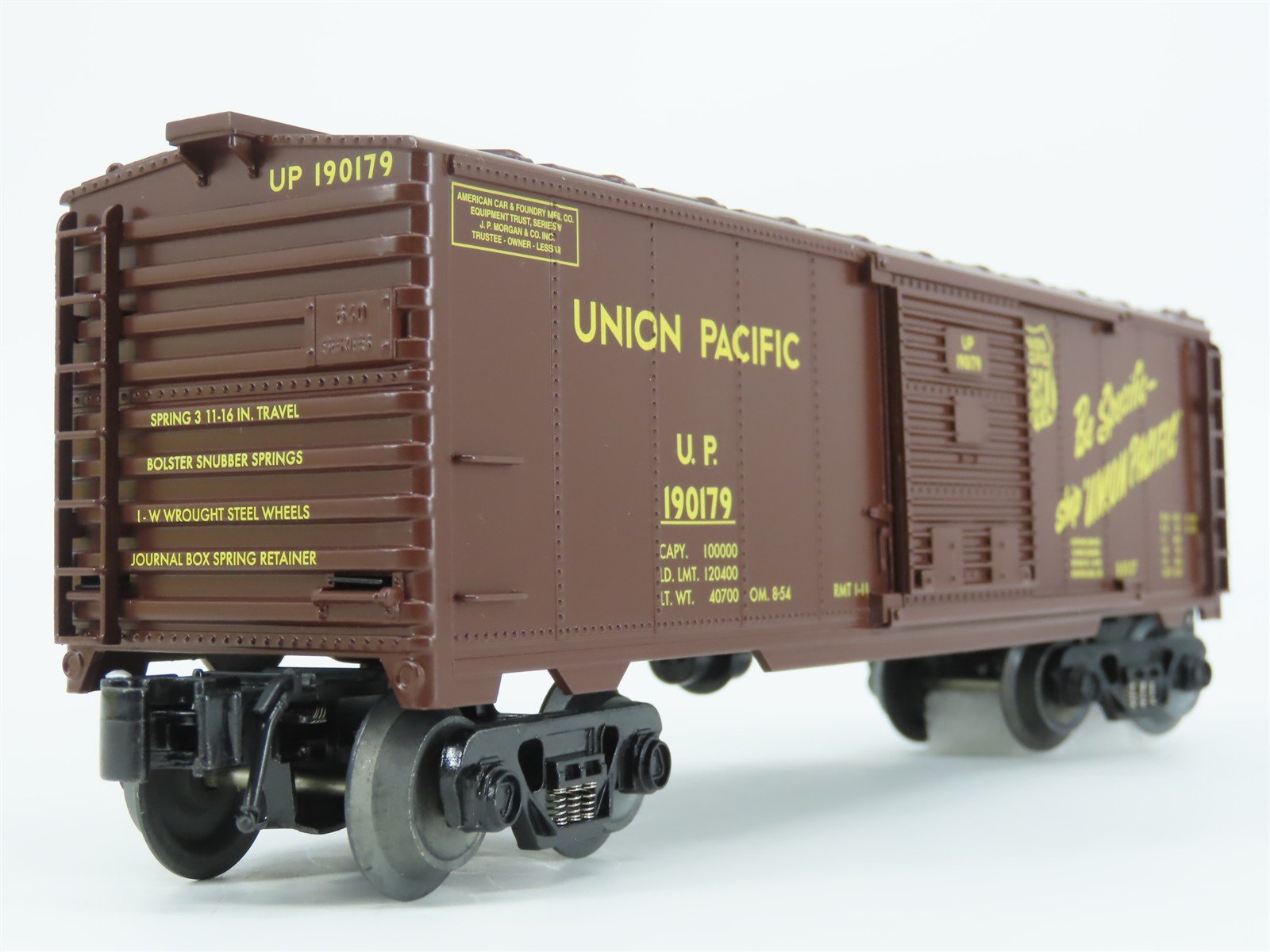O Gauge 3-Rail Aristocraft 96417B UP Union Pacific Box Car w/Brakeman #190179