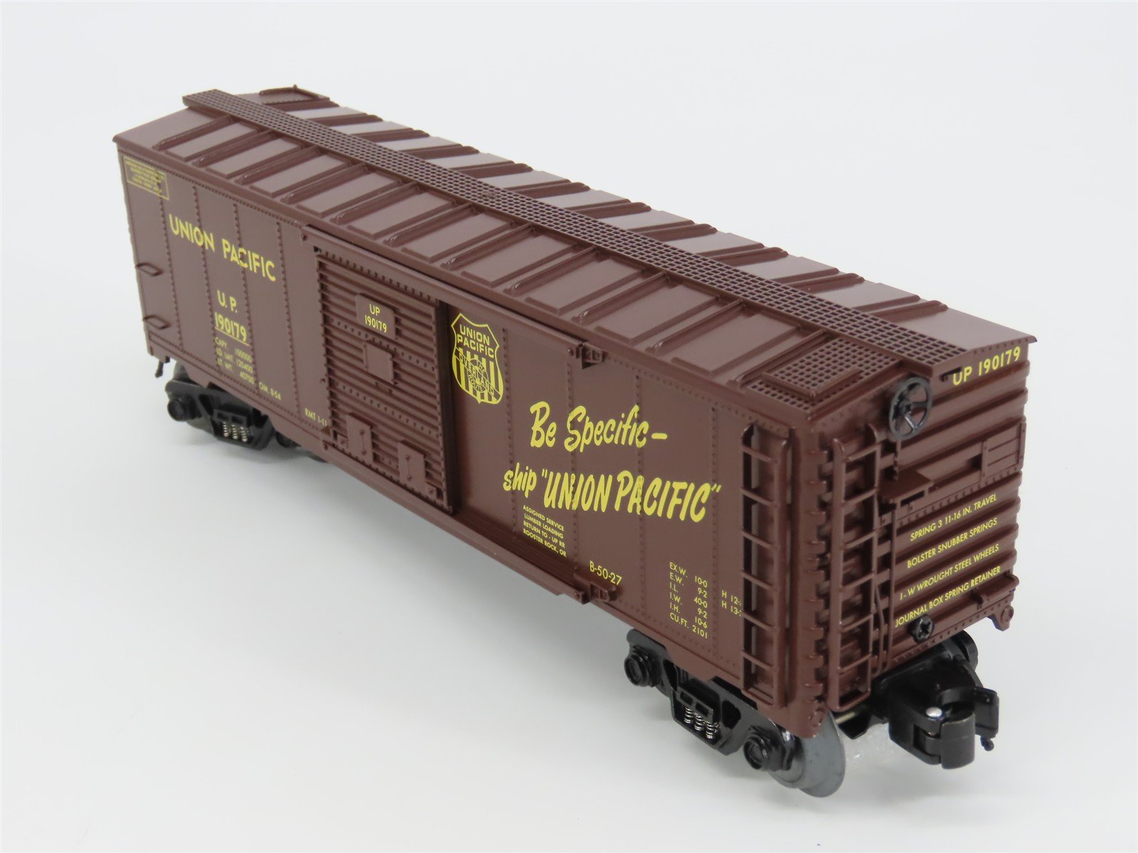 O Gauge 3-Rail Aristocraft 96417B UP Union Pacific Box Car w/Brakeman #190179