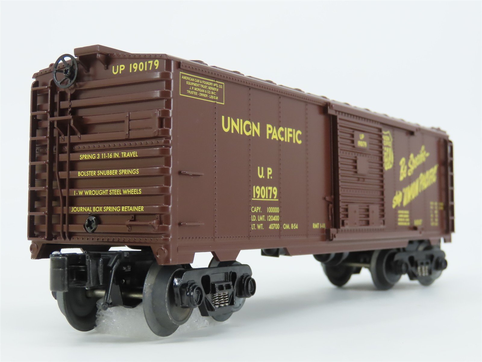 O Gauge 3-Rail Aristocraft 96417B UP Union Pacific Box Car w/Brakeman #190179