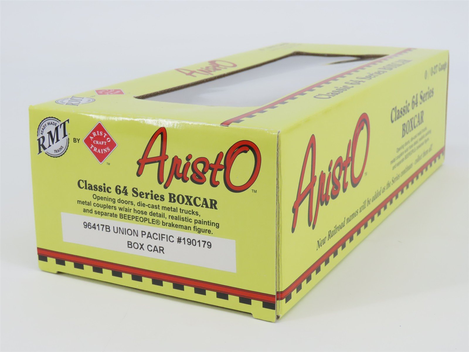 O Gauge 3-Rail Aristocraft 96417B UP Union Pacific Box Car w/Brakeman #190179