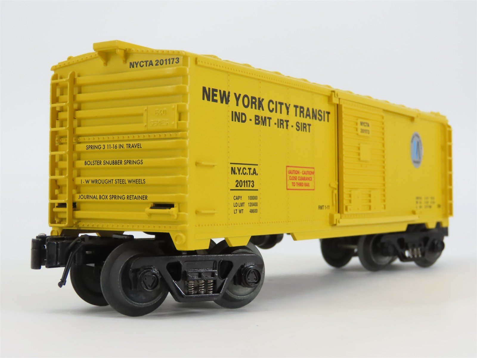 O Gauge 3-Rail Aristocraft 96473B NYCTA NY Subway Box Car w/Brakeman #201173