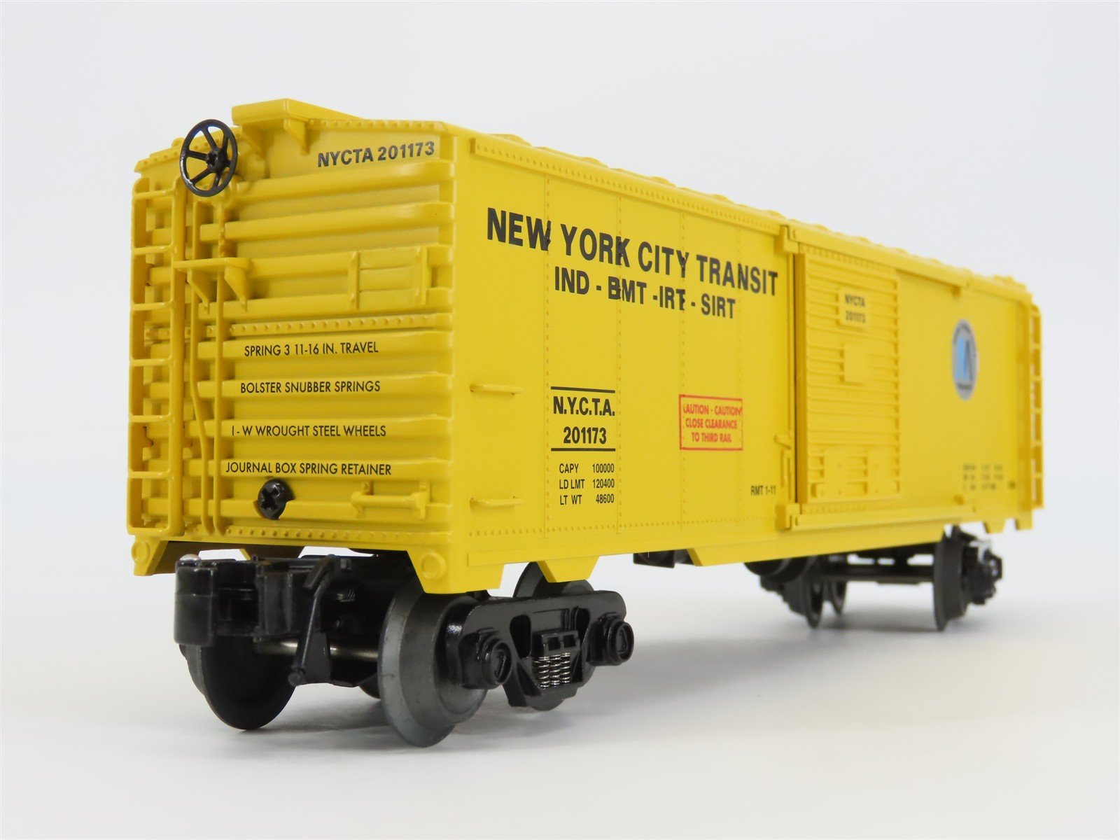 O Gauge 3-Rail Aristocraft 96473B NYCTA NY Subway Box Car w/Brakeman #201173