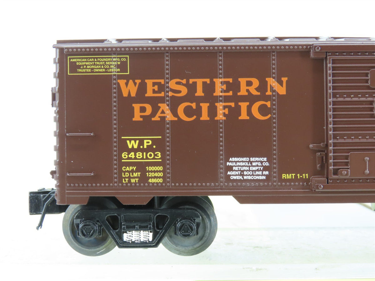 O Gauge 3-Rail Aristocraft 96422B WP Western Pacific Box Car w/Brakeman #648103