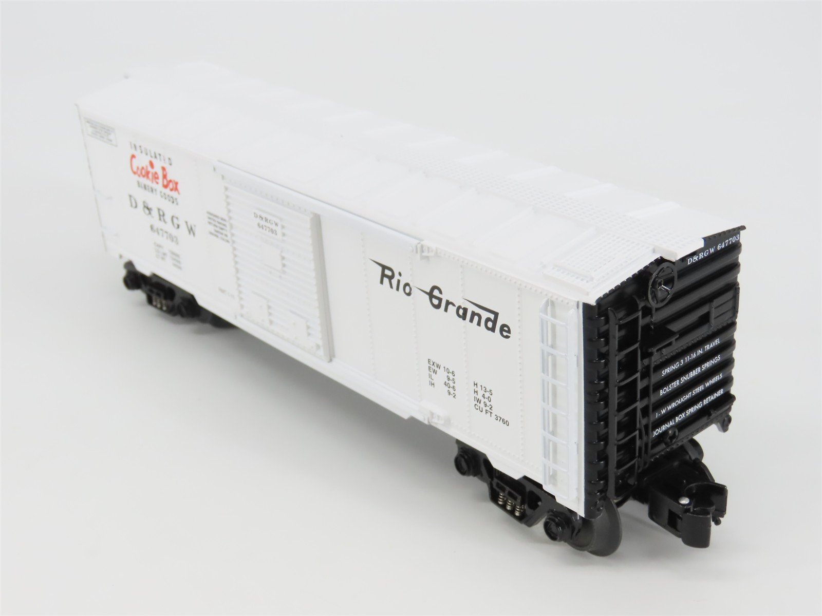 O Gauge 3-Rail Aristocraft 96444B D&RGW Cookie Box Box Car w/Brakeman #647703