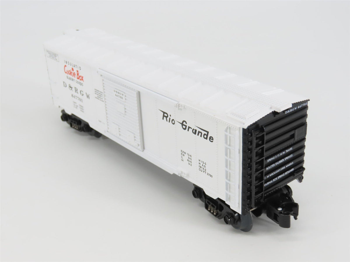 O Gauge 3-Rail Aristocraft 96444B D&amp;RGW Cookie Box Box Car w/Brakeman #647703